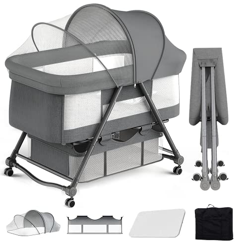 UBRAVOO ベビーベッド ゆりかご ベビーラック 折りたたみ 組み立て不要